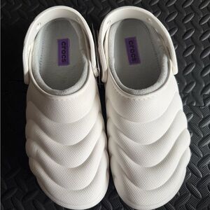 CROCS White Slip-On Loafers